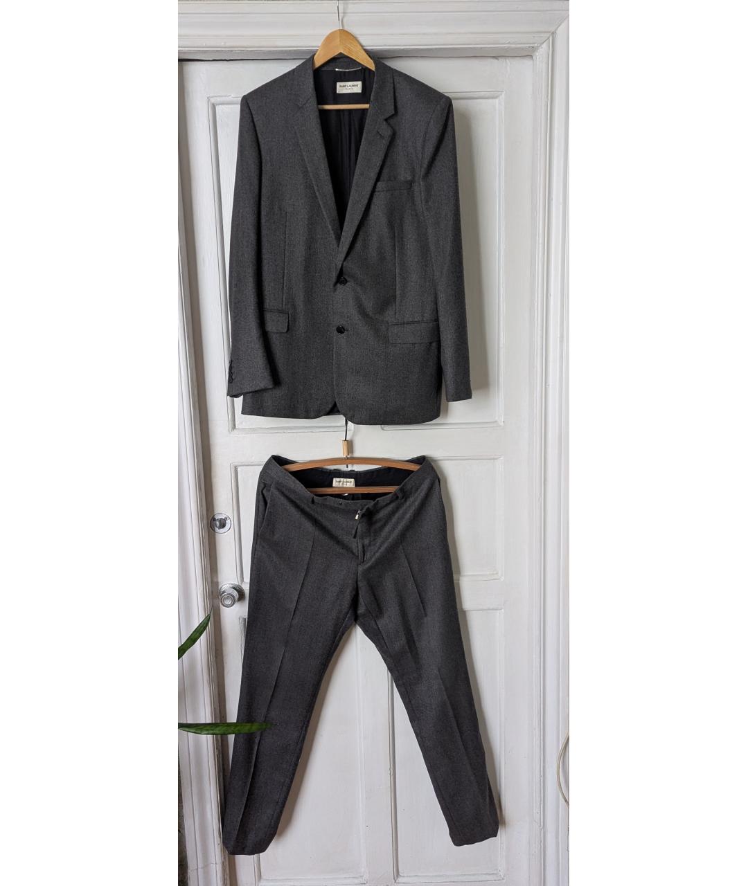 SAINT LAURENT Антрацитовый повседневный костюм, фото 10