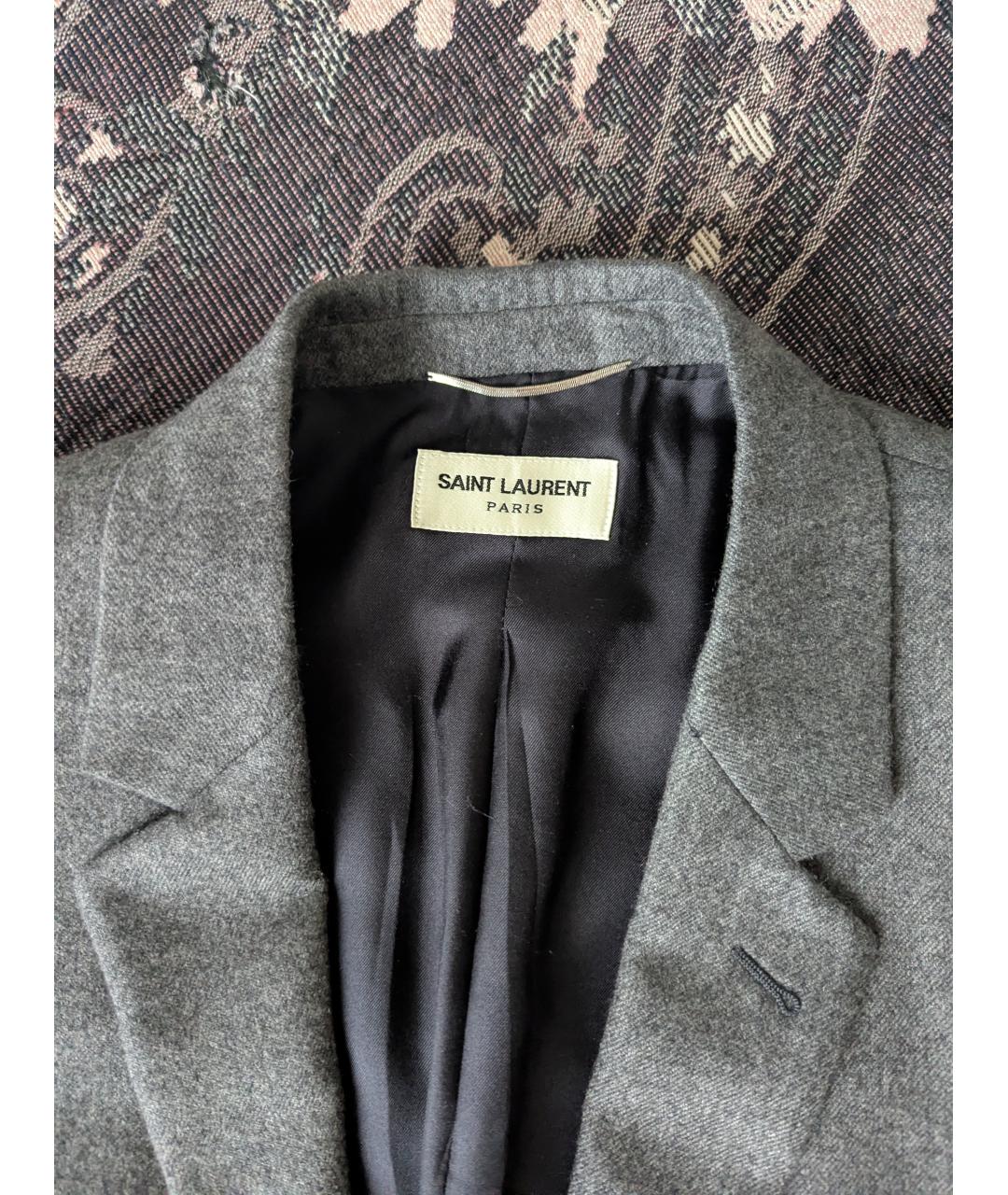 SAINT LAURENT Антрацитовый повседневный костюм, фото 5