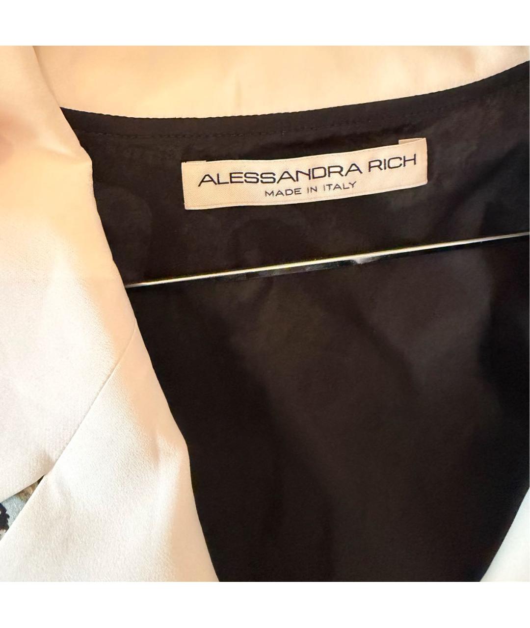 ALESSANDRA RICH Мульти шелковое платье, фото 3