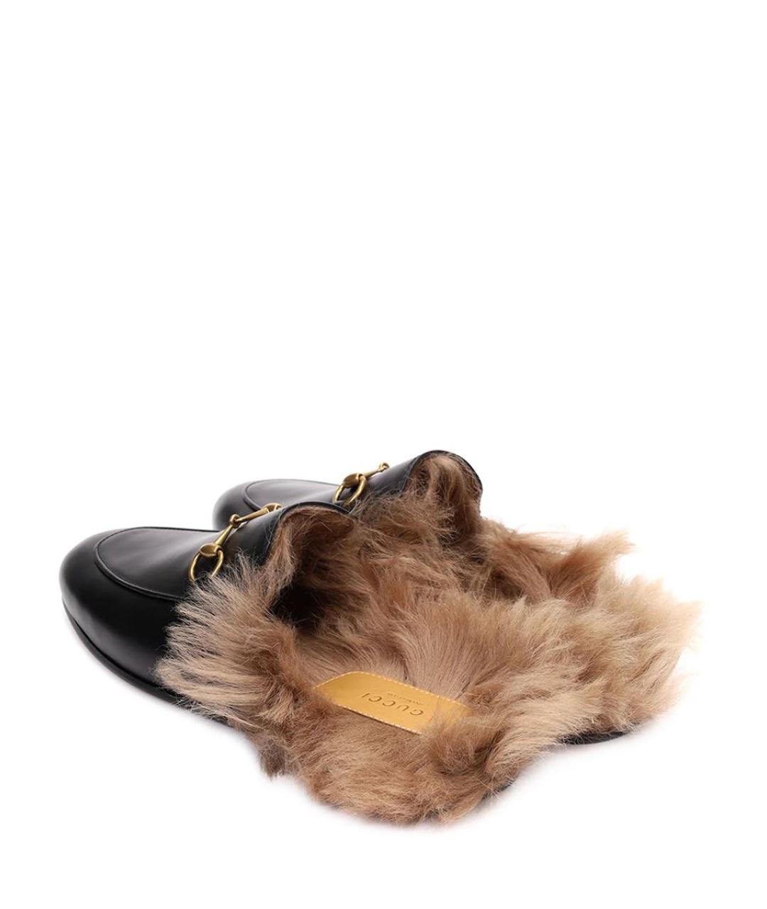 GUCCI Черные кожаные мюли, фото 4