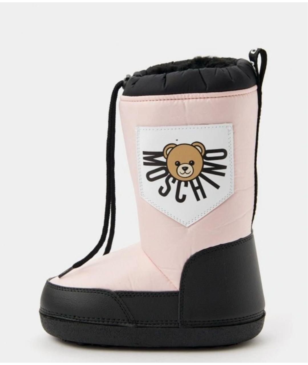 MOSCHINO Розовые синтетические сапоги, фото 3