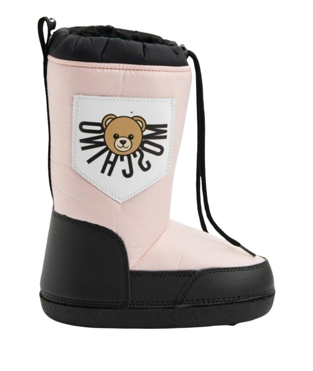 MOSCHINO Розовые синтетические сапоги, фото 1