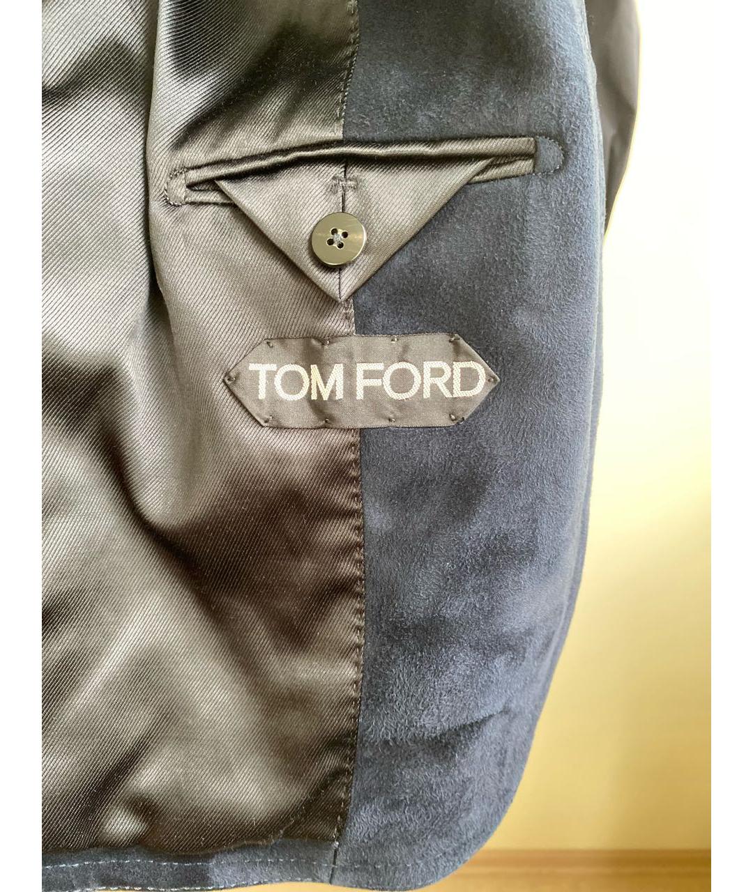 TOM FORD Темно-синий замшевый пиджак, фото 3