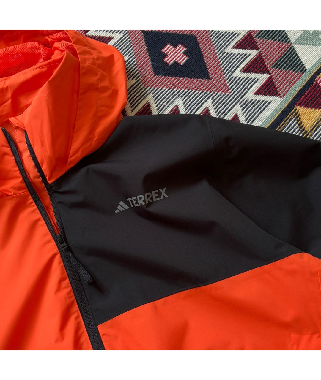 ADIDAS Оранжевая полиэстеровая куртка, фото 3