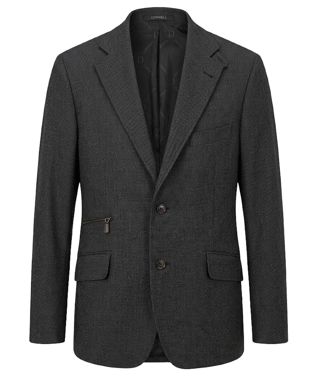 CORNELIANI Антрацитовый шерстяной пиджак, фото 1