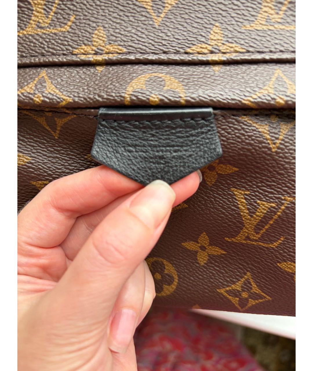 LOUIS VUITTON Коричневый канва рюкзак, фото 7