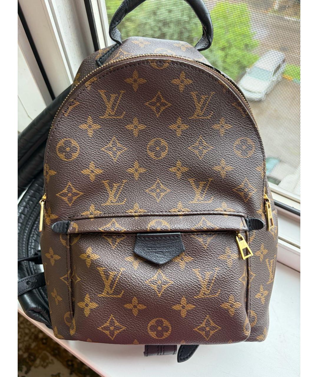 LOUIS VUITTON Коричневый канва рюкзак, фото 8