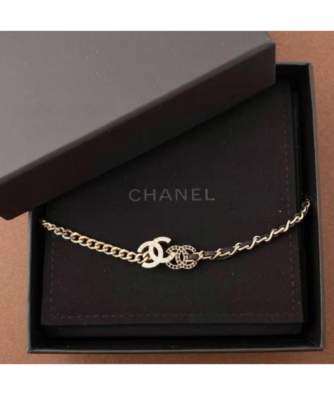 CHANEL Черное металлическое колье, фото 3