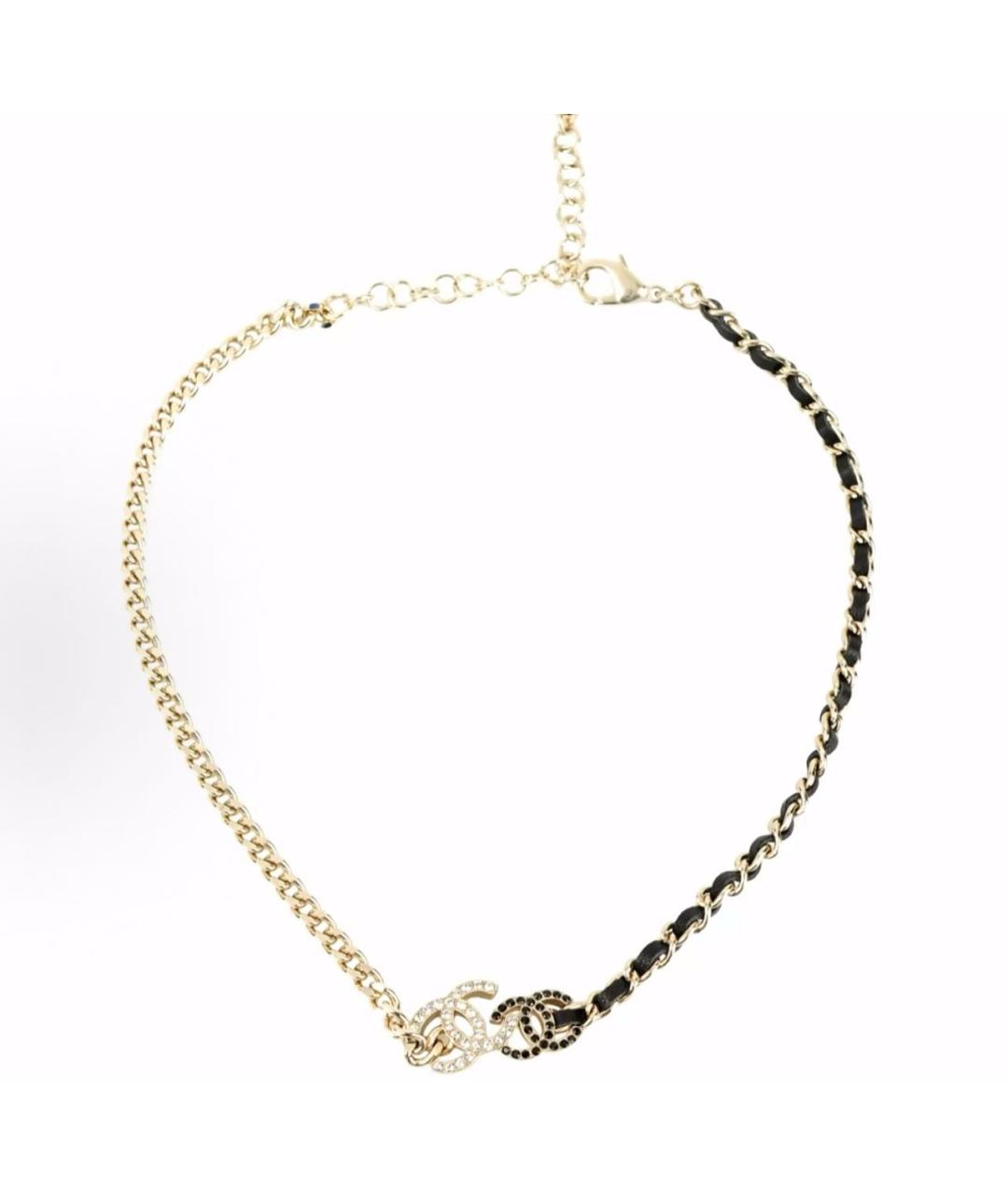 CHANEL Черное металлическое колье, фото 4