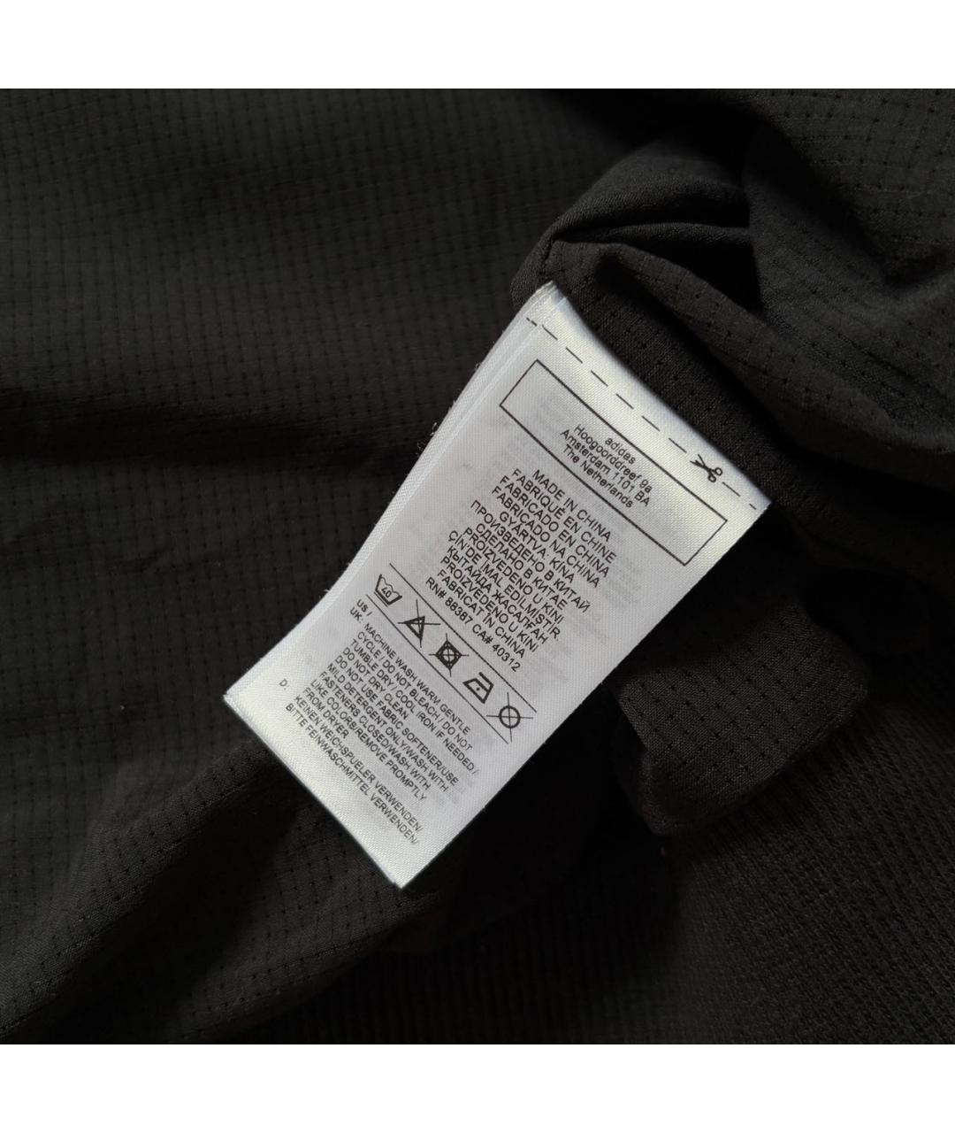 ADIDAS Черная полиэстеровая куртка, фото 7
