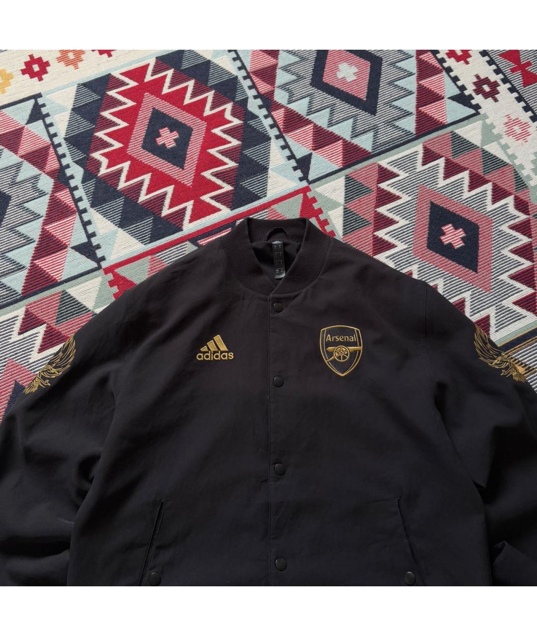ADIDAS Черная полиэстеровая куртка, фото 3