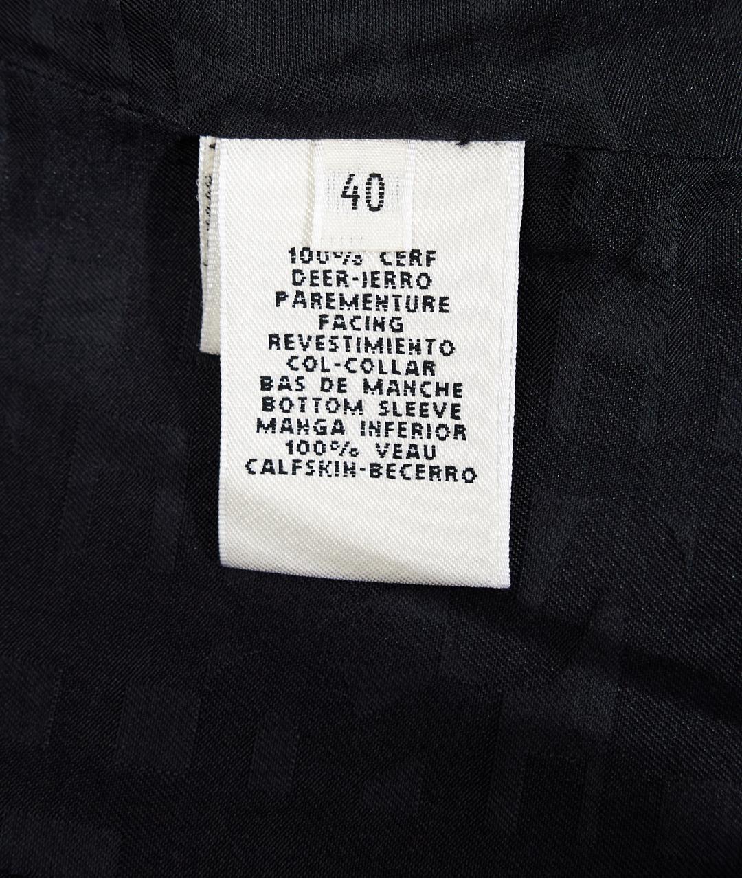 HERMES Черная кожаная куртка, фото 4