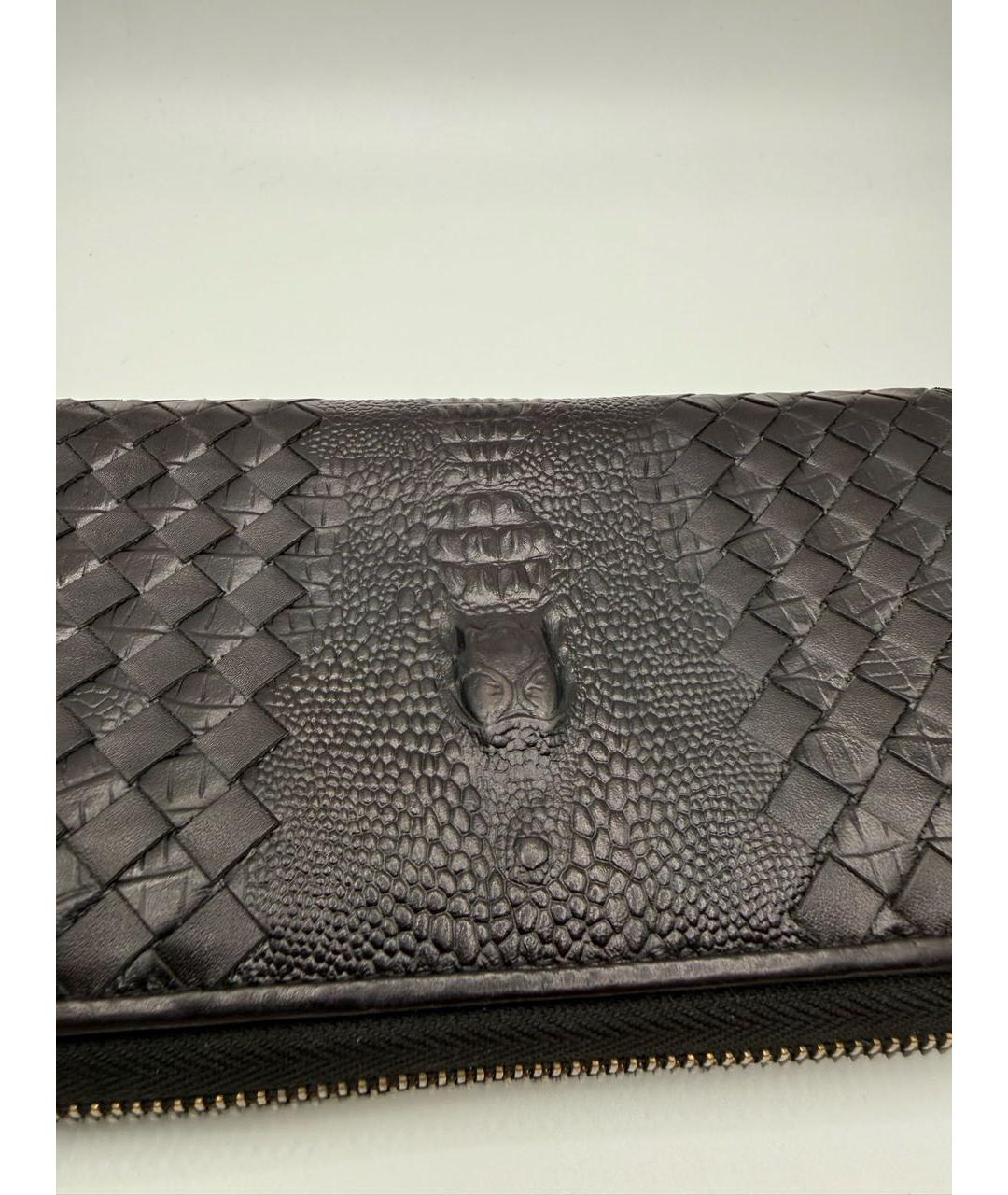 BOTTEGA VENETA Черный кожаный кошелек, фото 2