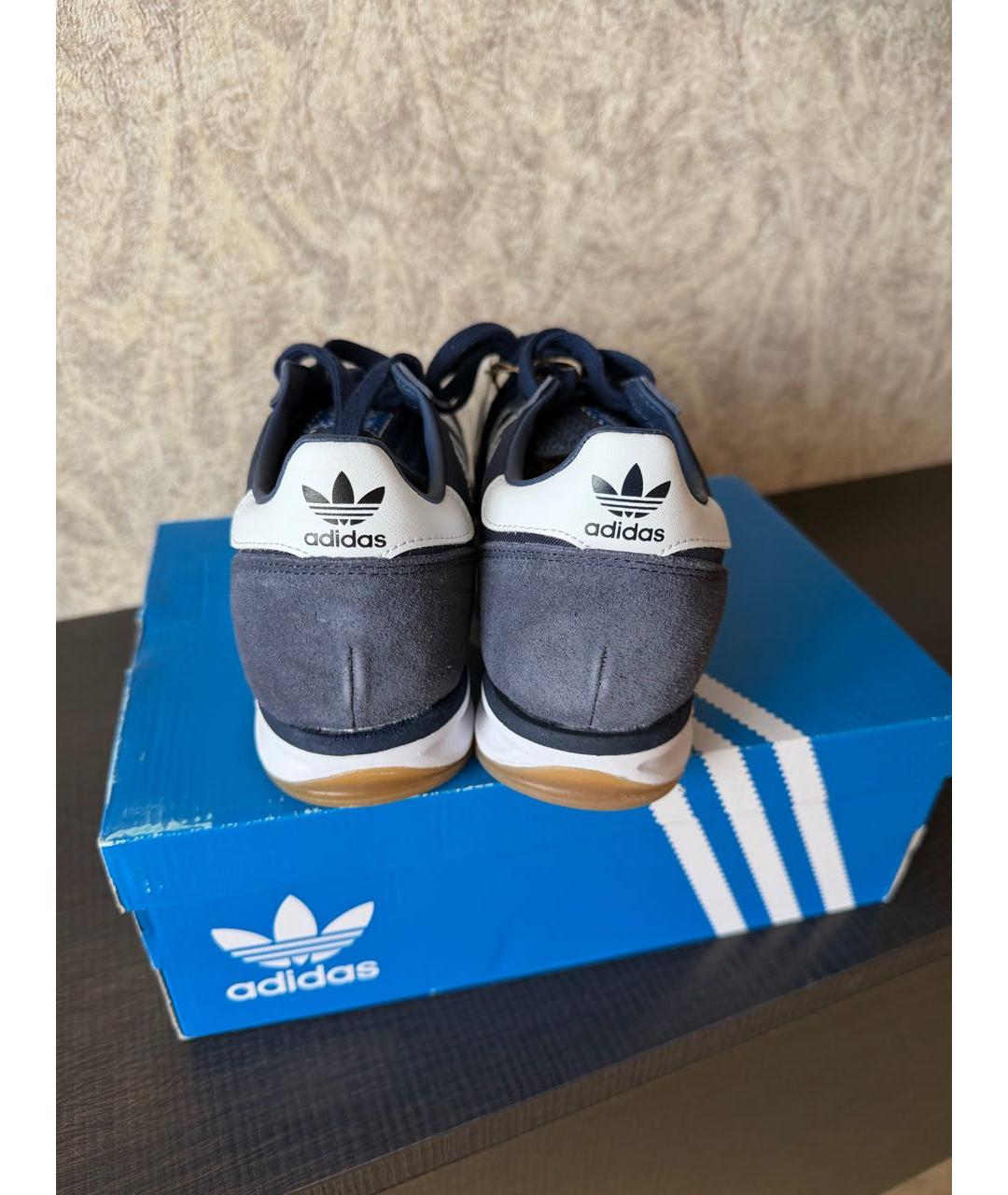ADIDAS Темно-синие текстильные кроссовки, фото 4