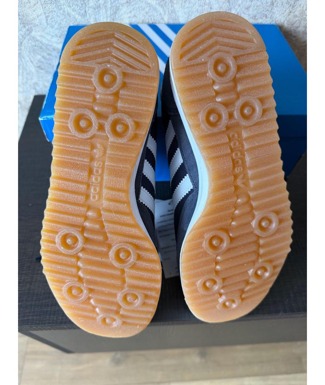 ADIDAS Темно-синие текстильные кроссовки, фото 3