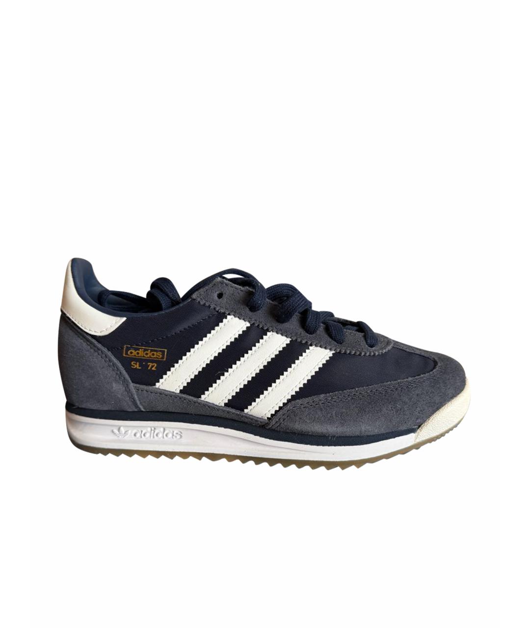 ADIDAS Темно-синие текстильные кроссовки, фото 1