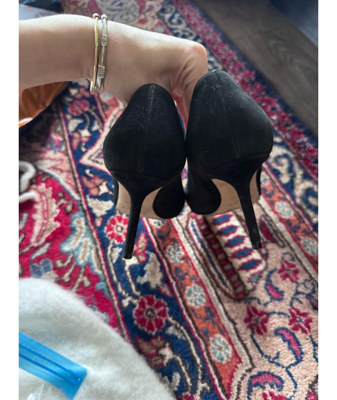 JIMMY CHOO Черные замшевые туфли, фото 4