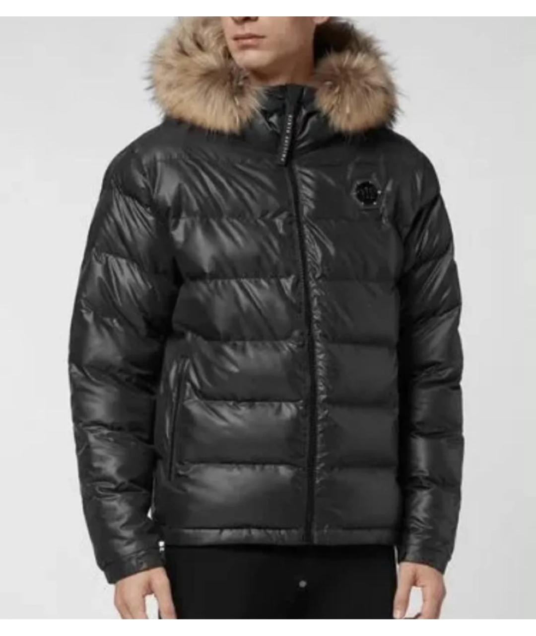 PHILIPP PLEIN Черный полиэстеровый пуховик, фото 5