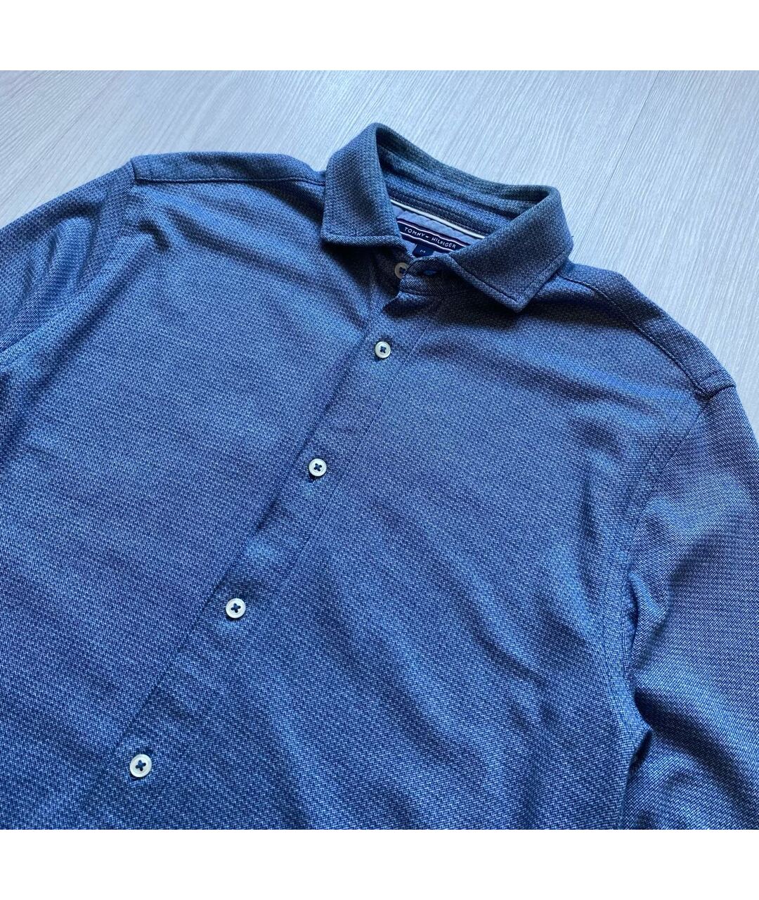 HILFIGER COLLECTION Голубая хлопковая кэжуал рубашка, фото 2
