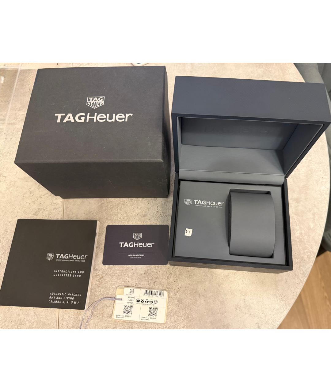 TAG HEUER Синие стальные часы, фото 3