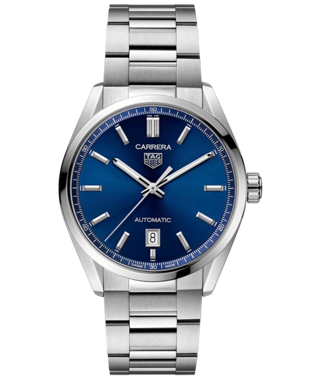TAG HEUER Синие стальные часы, фото 1