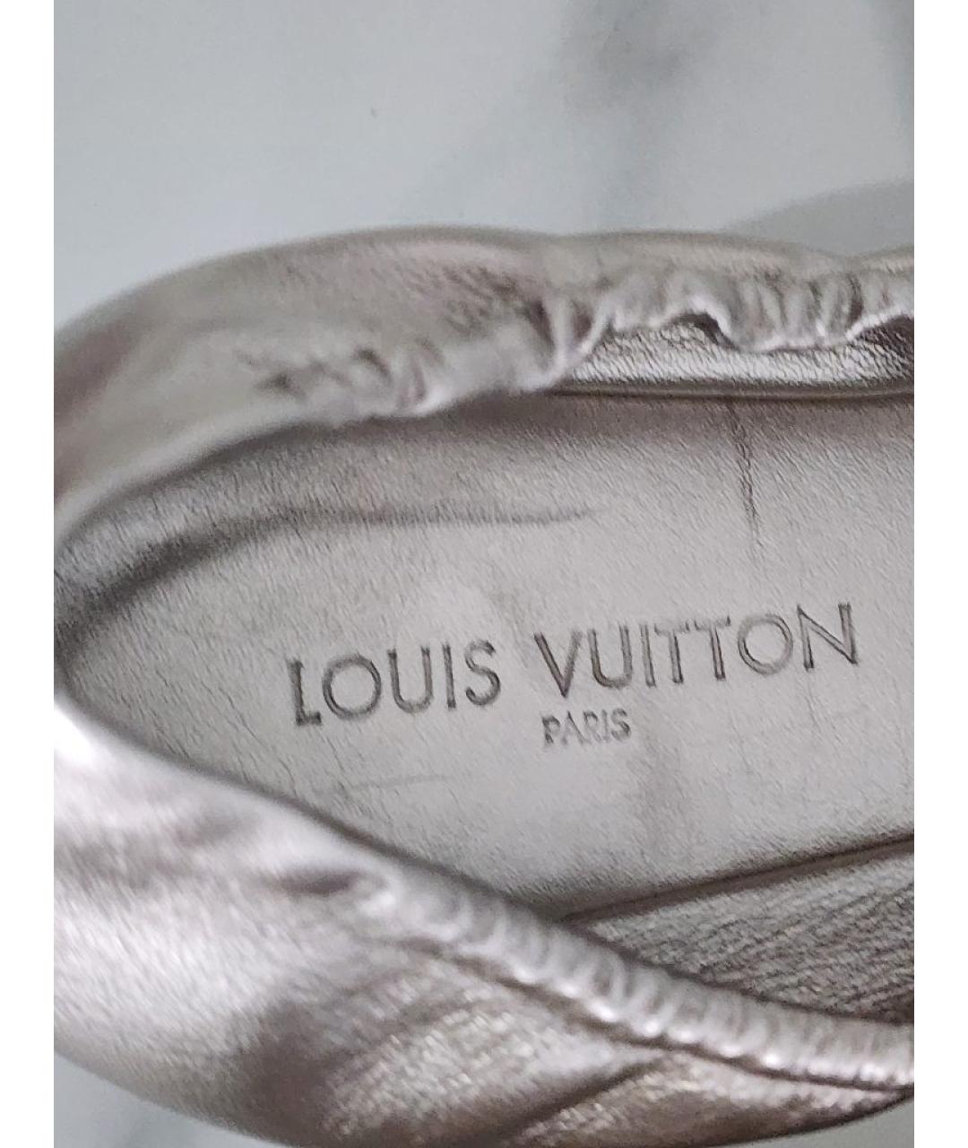 LOUIS VUITTON Розовые кожаные балетки, фото 6