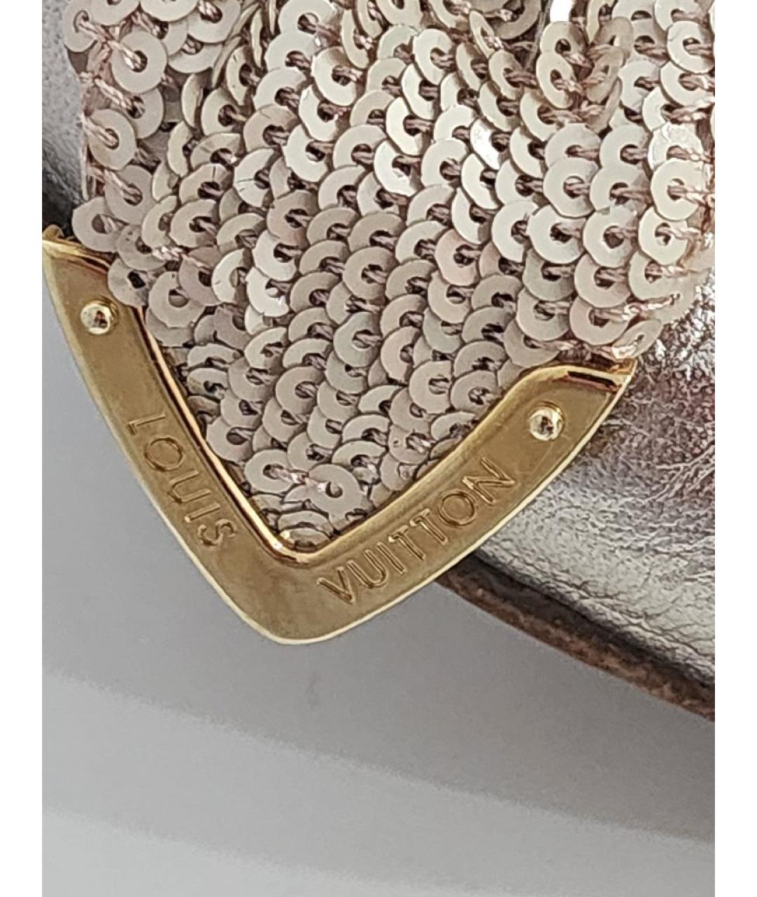 LOUIS VUITTON Розовые кожаные балетки, фото 5