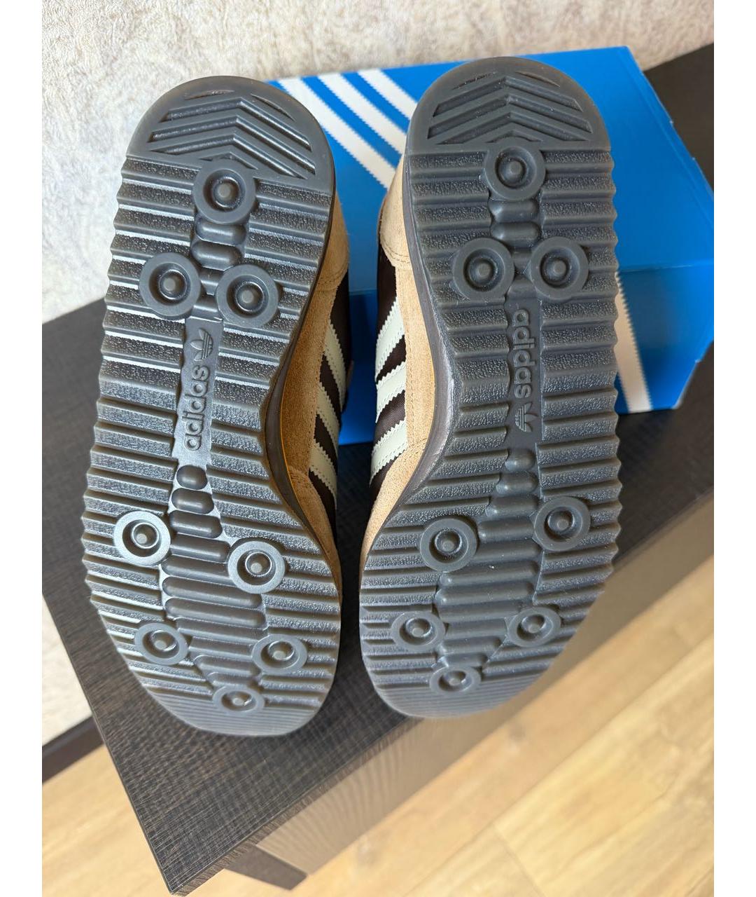 ADIDAS Коричневые текстильные кроссовки, фото 3