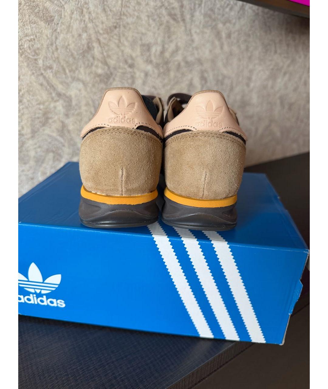 ADIDAS Коричневые текстильные кроссовки, фото 4