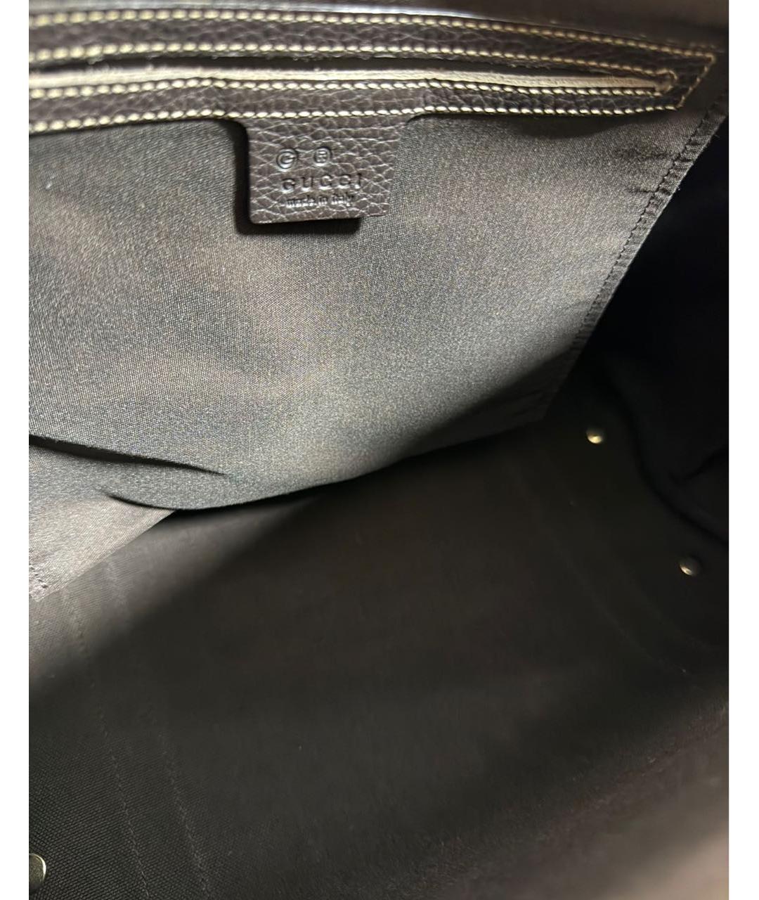 GUCCI Коричневая сумка с короткими ручками, фото 4
