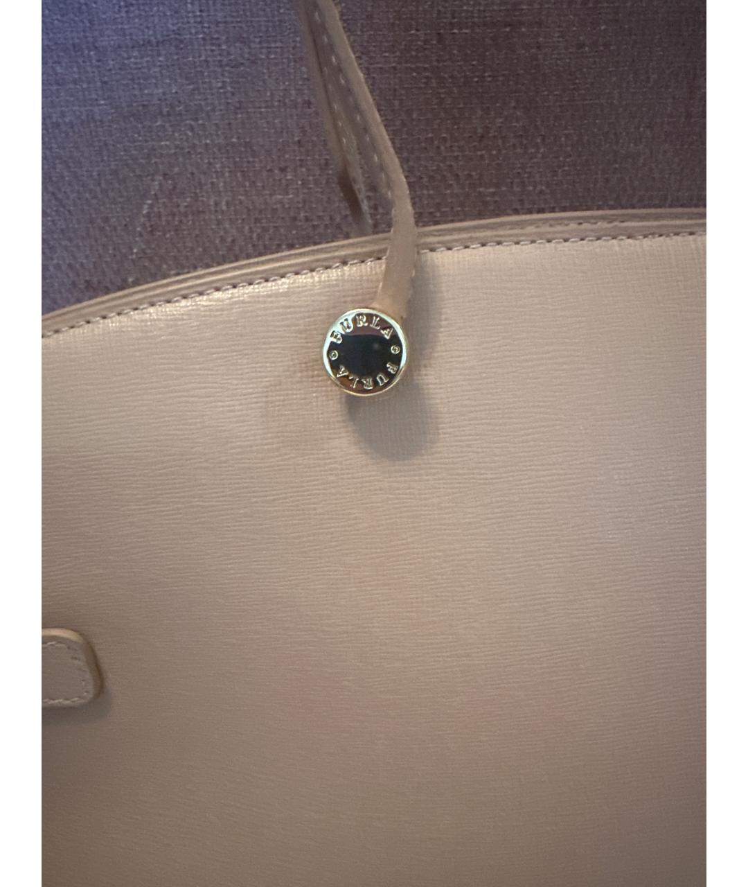 FURLA Розовая кожаная сумка с короткими ручками, фото 3