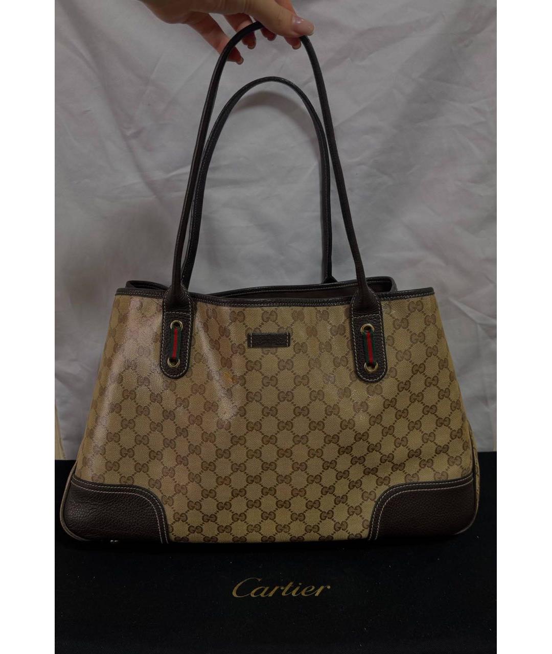GUCCI Коричневая сумка тоут, фото 5