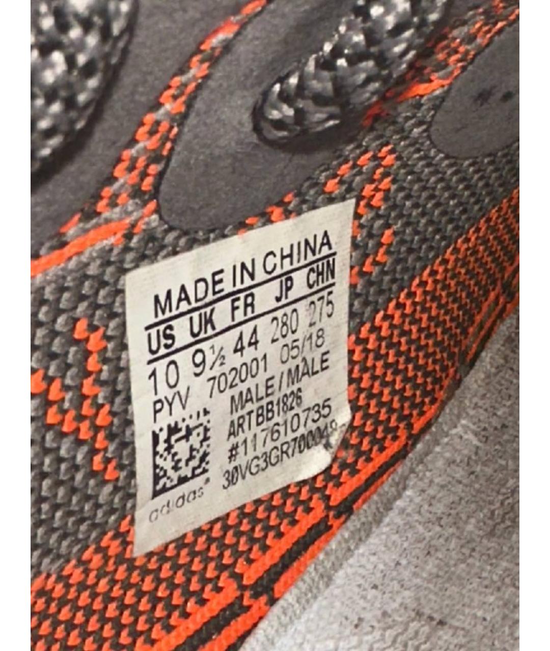 ADIDAS YEEZY Серые текстильные низкие кроссовки / кеды, фото 6