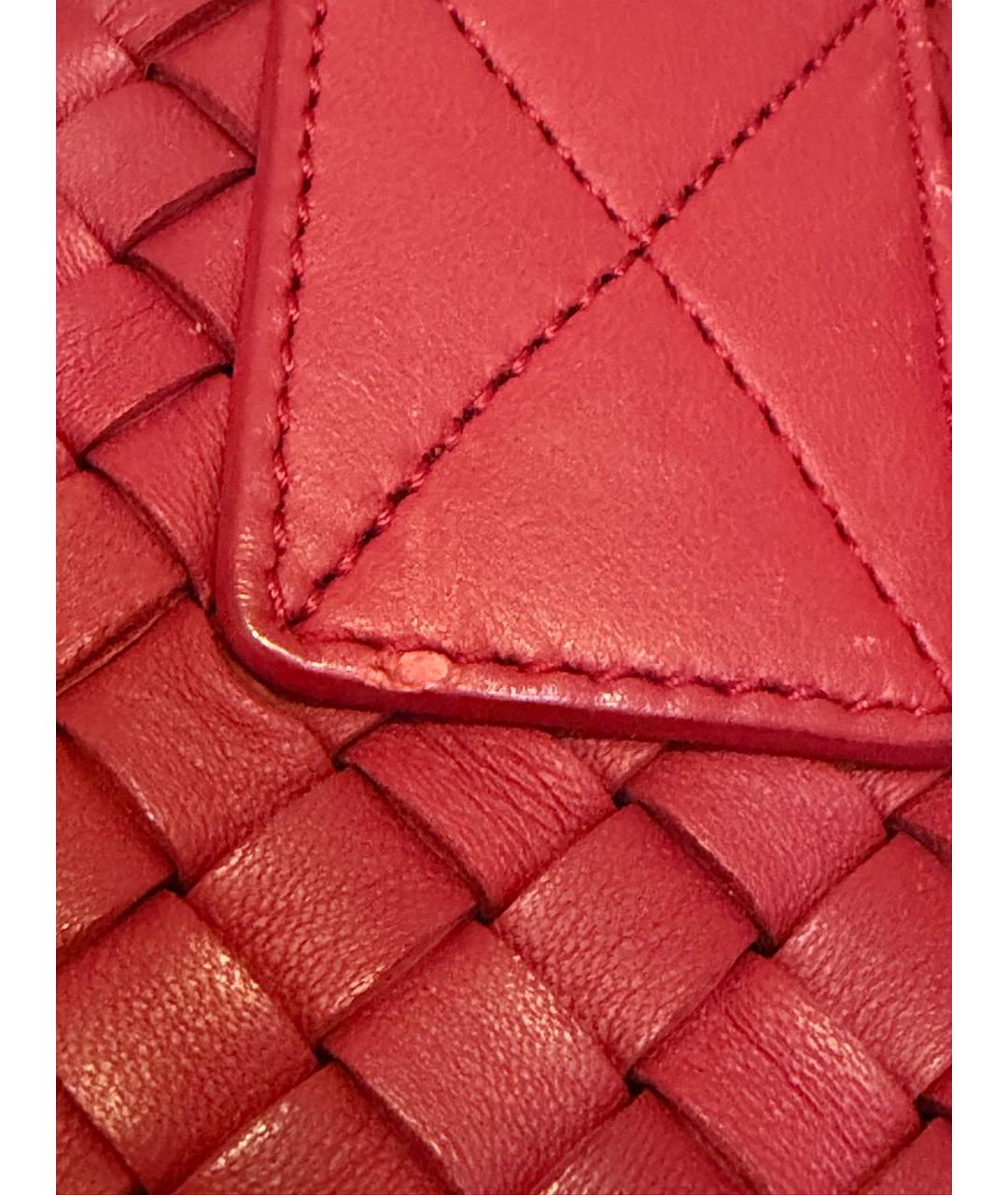BOTTEGA VENETA Бордовая кожаная сумка тоут, фото 8