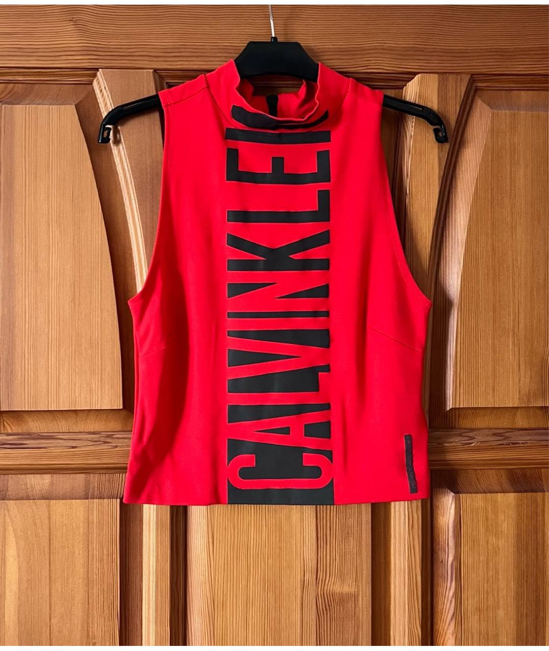 CALVIN KLEIN Красная майка, фото 4