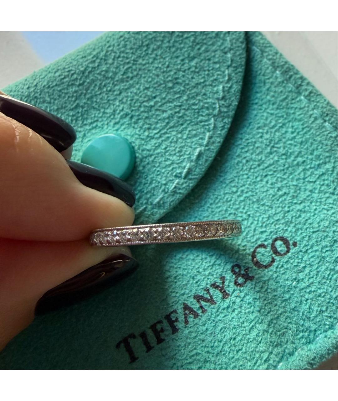 TIFFANY&CO Серебряное платиновое кольцо, фото 6