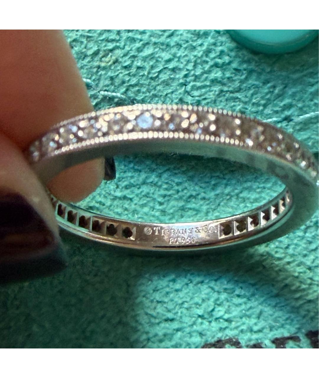 TIFFANY&CO Серебряное платиновое кольцо, фото 4