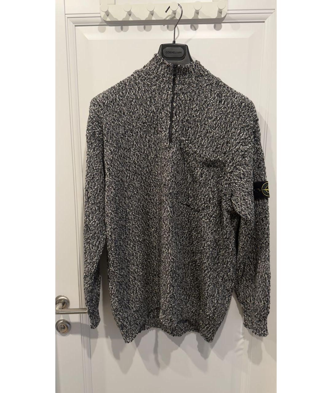 STONE ISLAND Серый хлопковый джемпер / свитер, фото 7