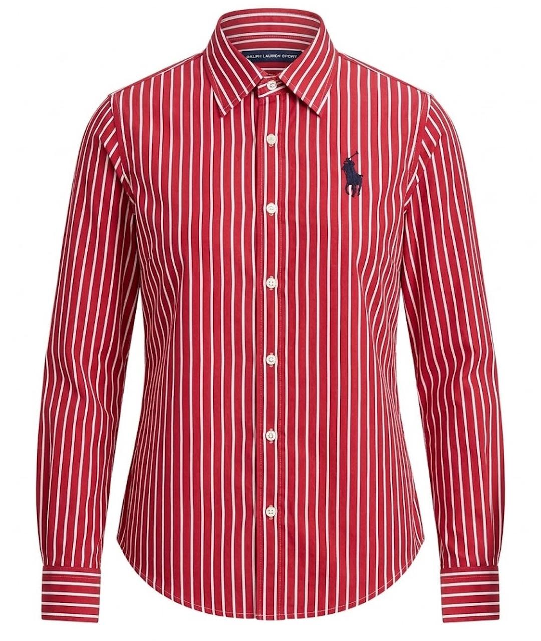 RALPH LAUREN Красная хлопковая рубашка, фото 1