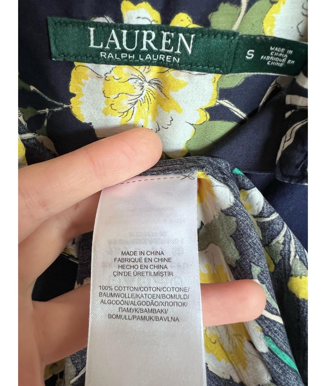 RALPH LAUREN Темно-синяя хлопковая рубашка, фото 3