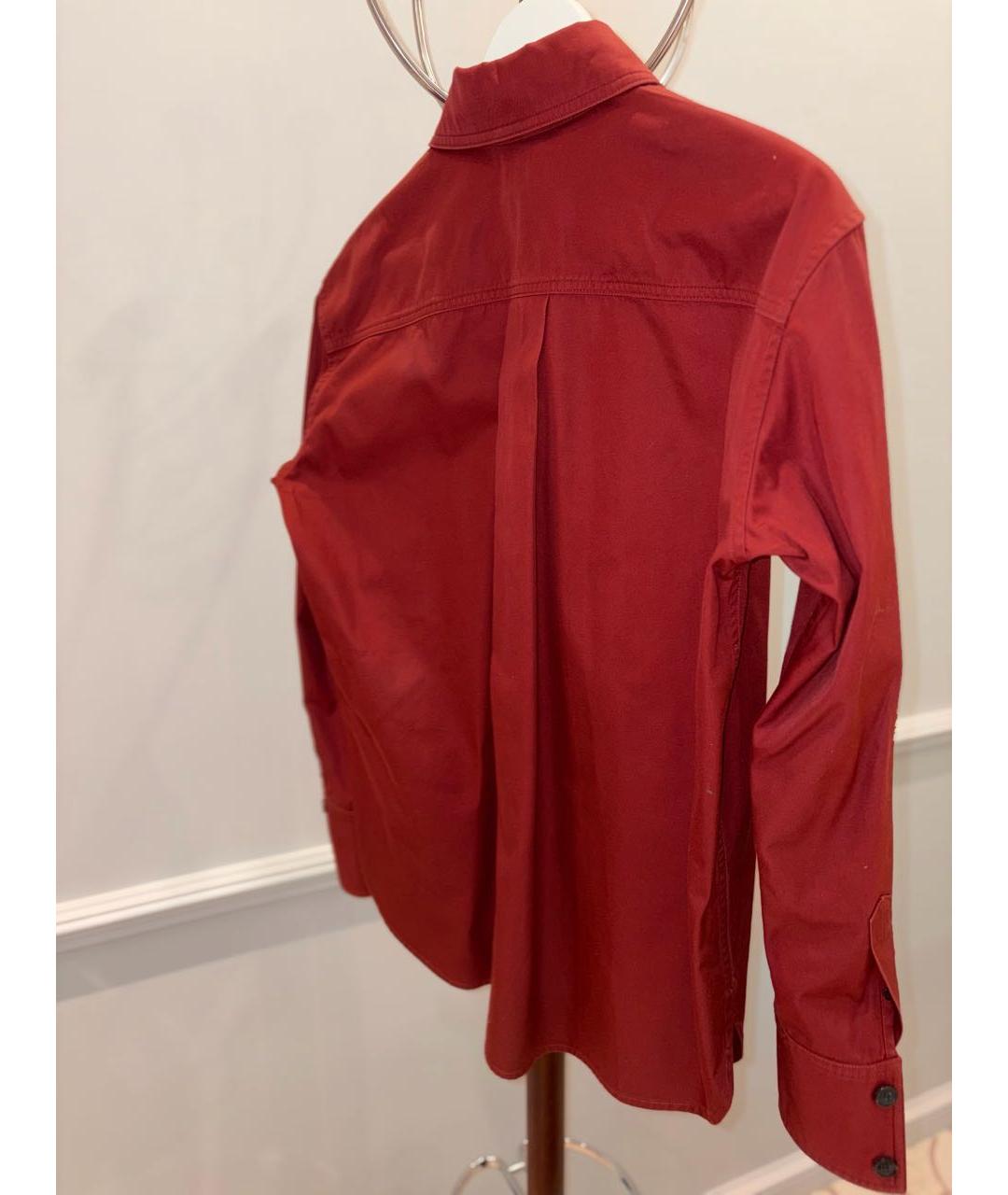 SAINT LAURENT Бордовая деним рубашка, фото 4