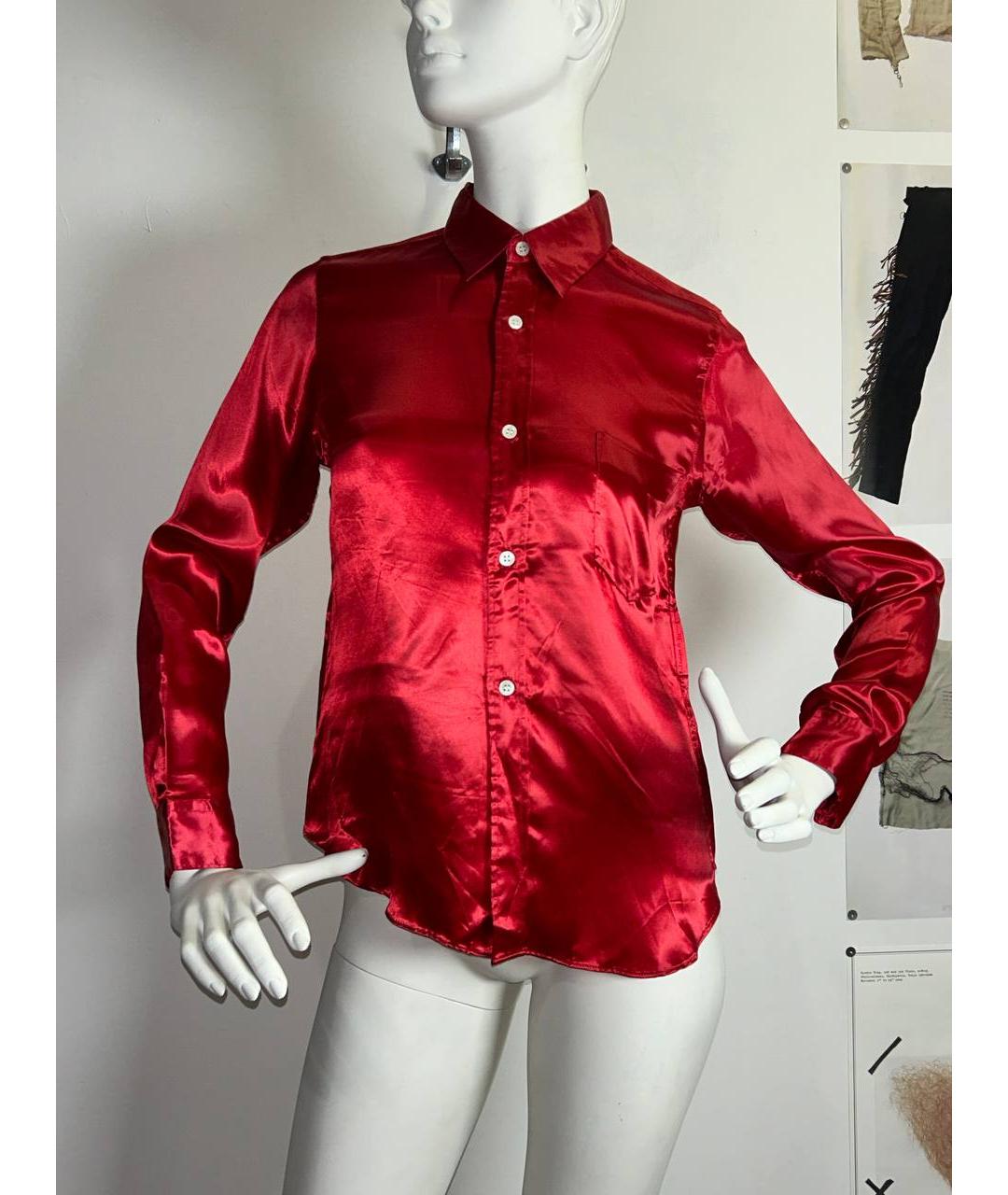 COMME DES GARÇONS Красная купро рубашка, фото 5