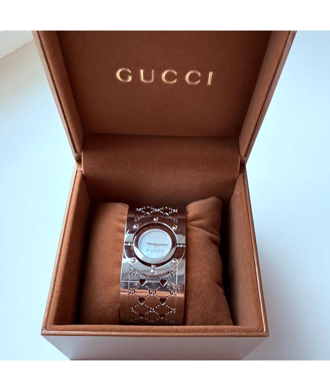 GUCCI Серебряные стальные часы, фото 4