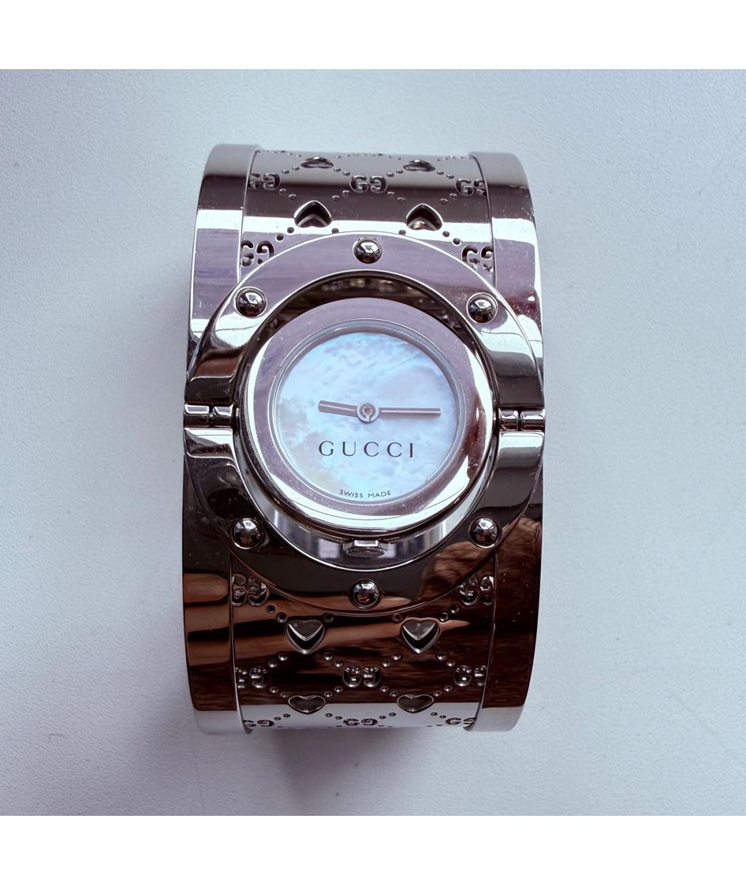 GUCCI Серебряные стальные часы, фото 7