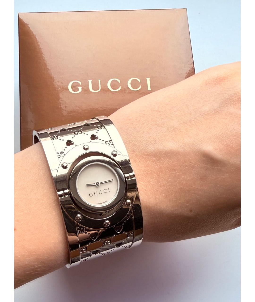 GUCCI Серебряные стальные часы, фото 6