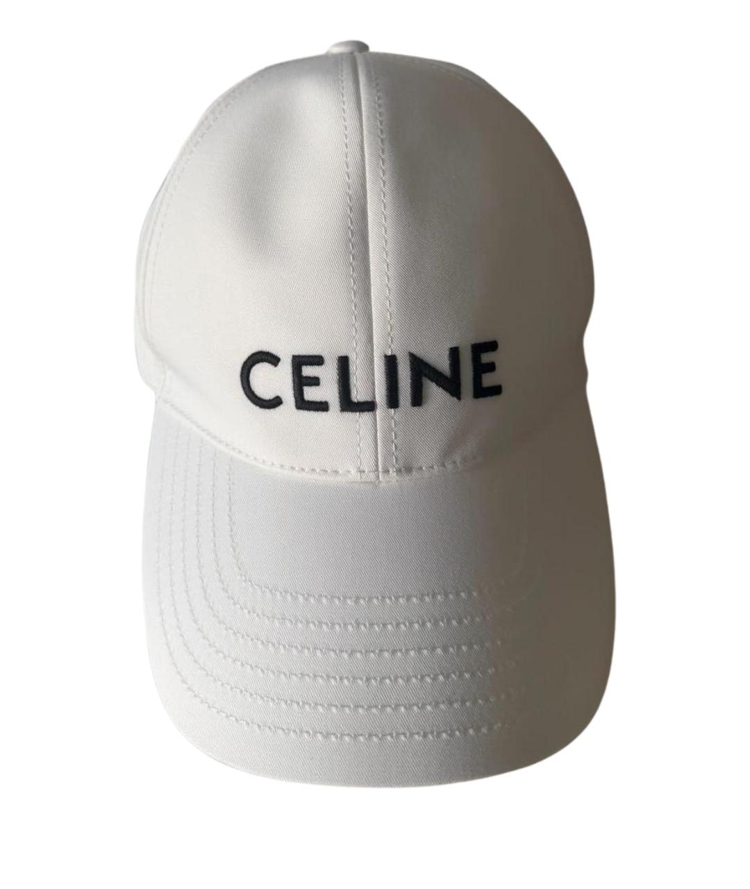 CELINE Белая хлопковая кепка, фото 1