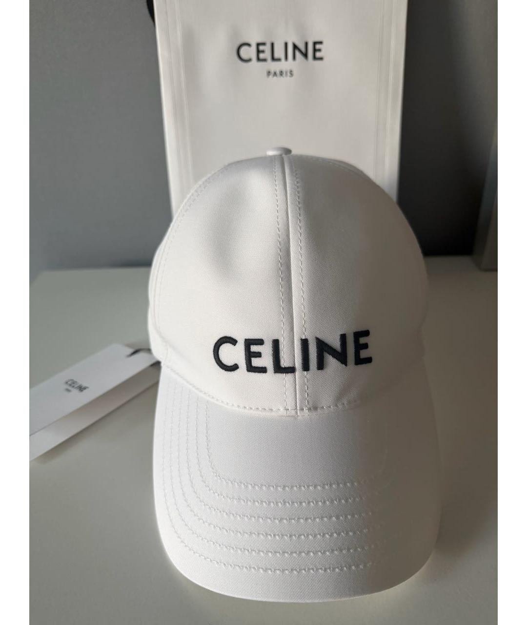 CELINE Белая хлопковая кепка, фото 6