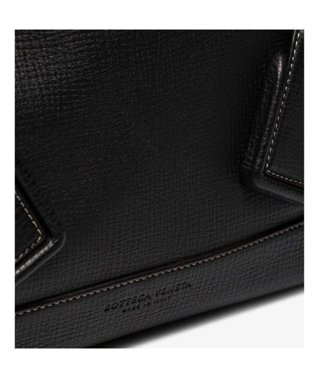 BOTTEGA VENETA Черная кожаная сумка с короткими ручками, фото 7