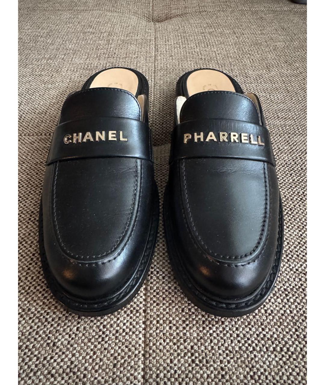 CHANEL Черные кожаные мюли, фото 7