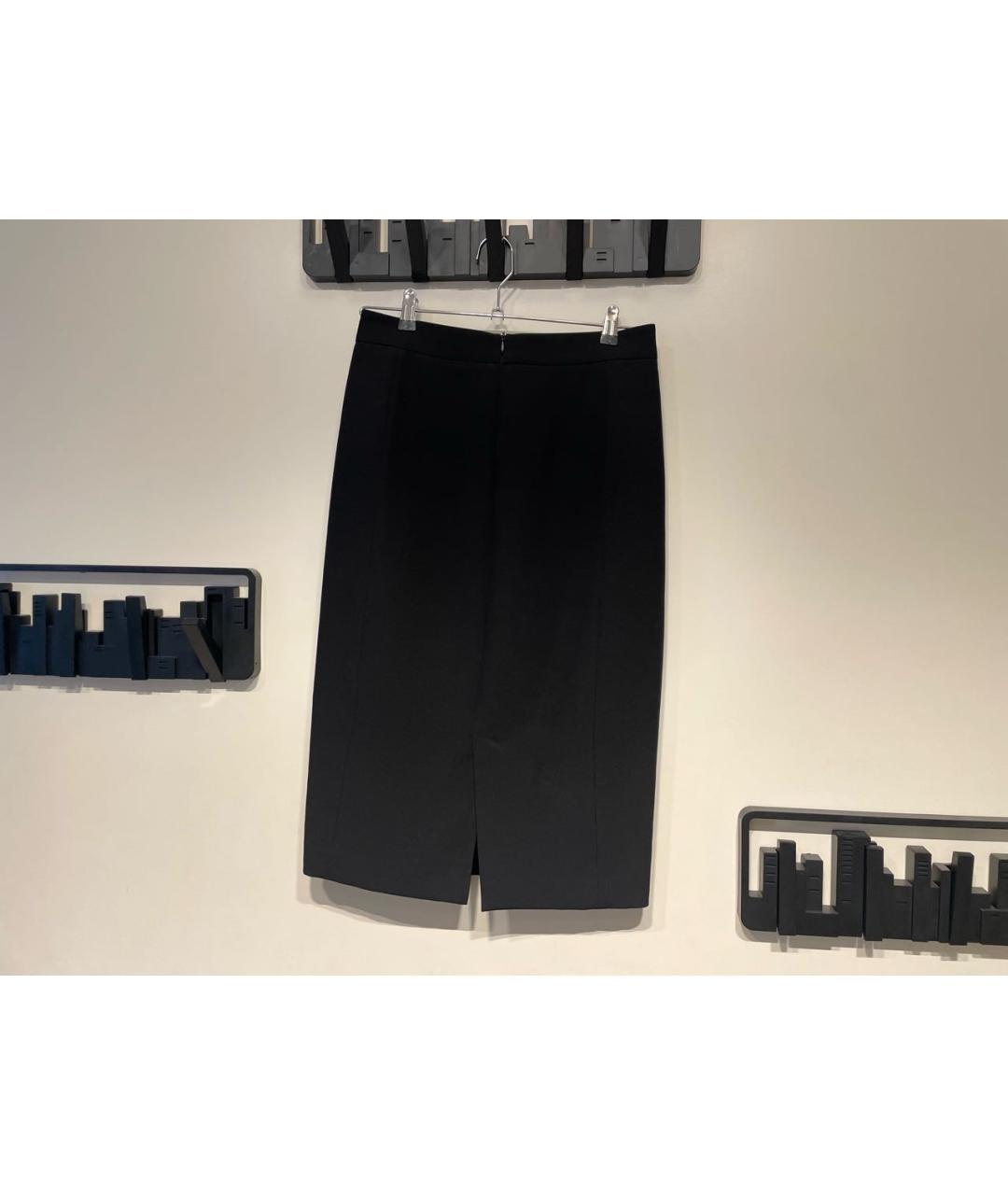 TRUSSARDI JEANS Черная вискозная юбка миди, фото 2